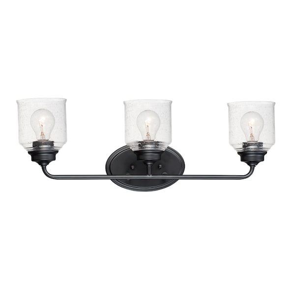 Maxim Lighting Acadia 3-Light 25" Wide Black Vanity Light 12263CDBK - main
